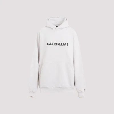 Balenciaga Large Fit Hoodie 1 In  Off White Black