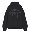 Balenciaga 3b Liquified Black Faded Sweatshirt In Faded Wash Black & Anthracite