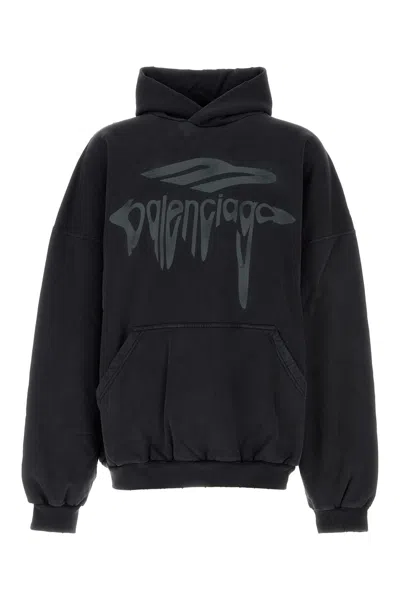 BALENCIAGA BALENCIAGA CHARCOAL COTTON SWEATSHIRT