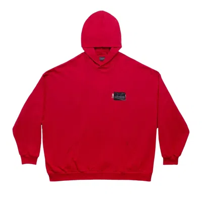 Pre-owned Balenciaga Large Fit Hoodie 'red/white/blue' | Men's Size S