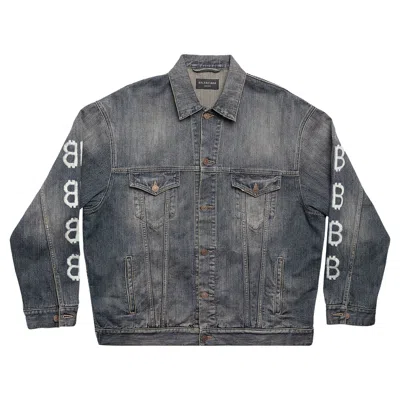 Pre-owned Balenciaga Large Fit Jacket 'blue'
