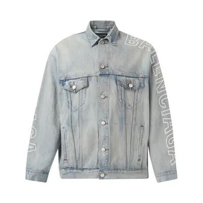 Pre-owned Balenciaga Large Fit Jacket 'dirty Blue'