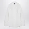 Balenciaga Large Fit Outerwear Shirt White In White