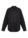 Balenciaga Black Cotton Shirt With Logo In Black