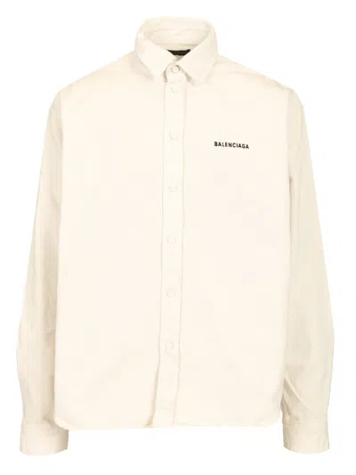 Balenciaga Large Fit Shirt Shirts White