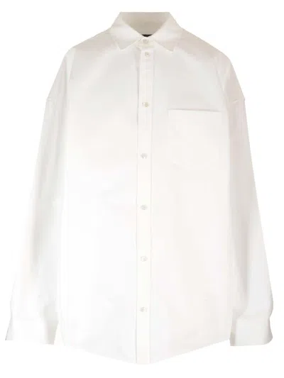 Balenciaga Large-fit Shirt Shirts White