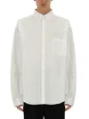 Balenciaga Men Large Fit Shirt In White