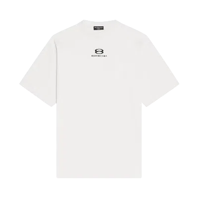 Pre-owned Balenciaga Large Fit T-shirt 'chalky White/black'