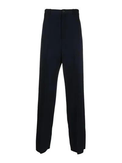 Balenciaga Large Fit Tailored Trousers In Blue