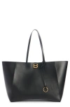 Balenciaga Large Hourglass Soft Leather Tote In 1000 Black