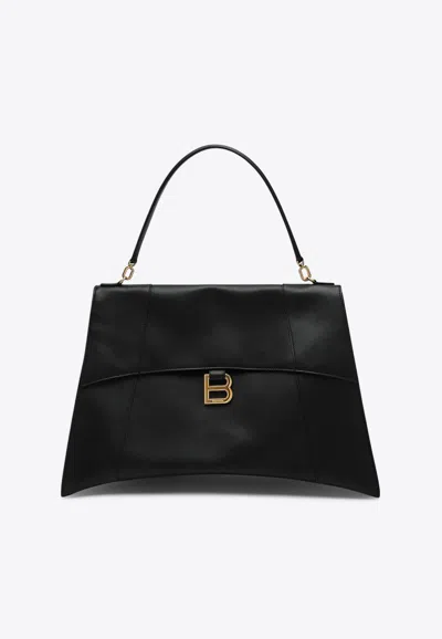 Balenciaga Large Hourglass Soft Leather Tote Bag