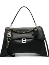 Balenciaga Large Hourglass Soft Tote Bag In Black