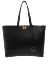 Balenciaga Hourglass Soft Tote Large Shopping Bag In Black