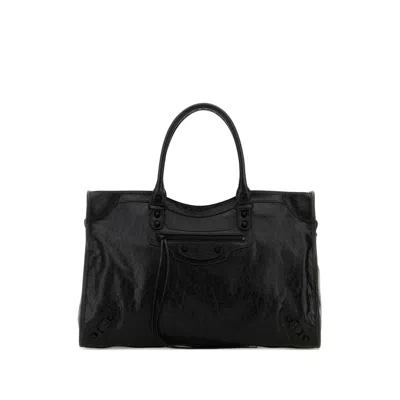 Balenciaga Large Le City Tote Bag In Black
