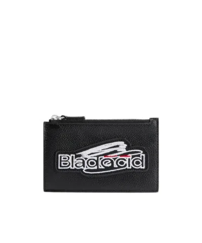 Balenciaga Large Long Change Card Holder In Black
