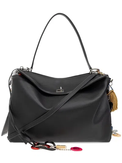 Balenciaga Large Rodeo Distressed-effect Tote Bag In Black