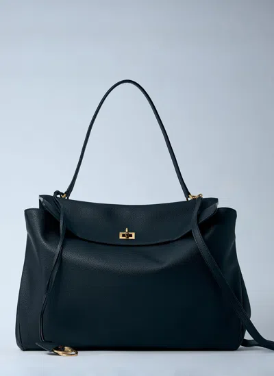 Balenciaga Large Rodeo Handbag In Black