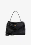 Balenciaga Large Rodeo Leather Top Handle Bag In Black