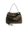 Balenciaga Large Rodeo Shoulder Bag In Dark Green
