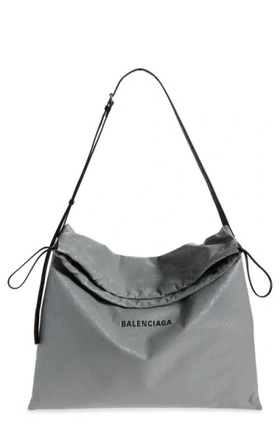 Balenciaga Large Shopper Dustbag Shoulder Bag In  Grey/light Black