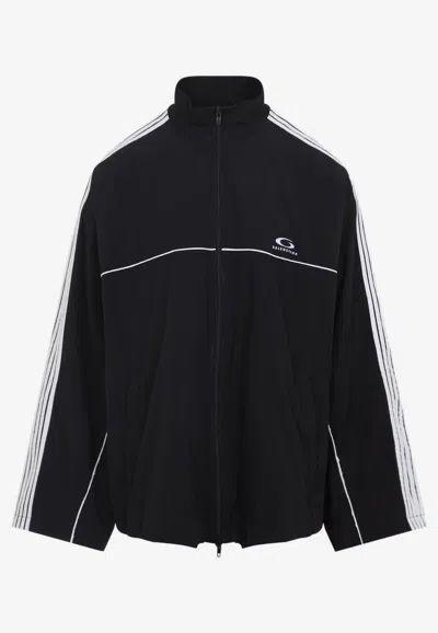 BALENCIAGA LOGO-EMBROIDERED TRACKSUIT JACKET