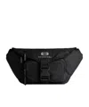 Balenciaga Unity Large Black Nylon Waist Handbag In Black