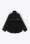 Balenciaga Black Tracksuit Jacket In Technical Fabric In Black