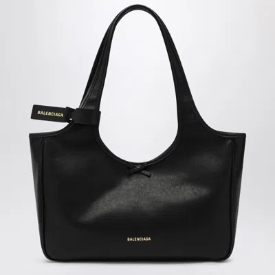 Balenciaga Laundrette East-west Black Leather Tote Bag Women