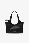 Balenciaga Laundrette East-west Leather Tote Bag In Black