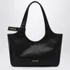 Balenciaga Laundrette East-west Black Leather Tote Bag Women In Black