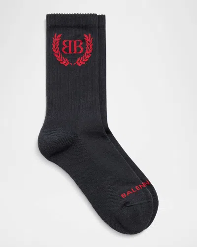Balenciaga Laurel Bb Crew Socks