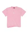 Balenciaga Asymmetrical Bottom Laurel Classic Boxy T-shirt Clothing In Pale Pink