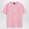 Balenciaga Asymmetrical Bottom Laurel Classic Boxy T-shirt Clothing In Pink