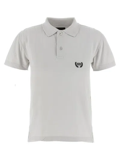Balenciaga 'laurel Classic' Polo Shirt In Gray