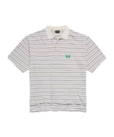 BALENCIAGA BALENCIAGA LAUREL CLASSIC PIQUE STRIPED POLO SHIRT