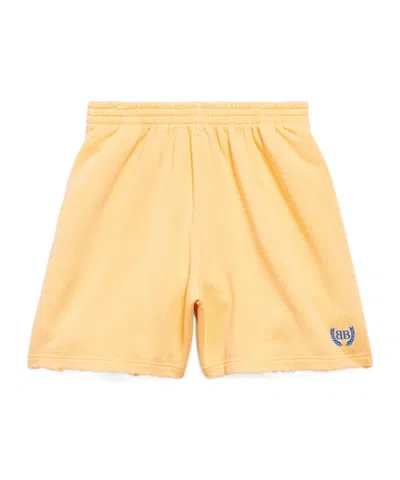 Balenciaga Laurel Classic Sweat Shorts In Yellow