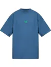Balenciaga Men Laurel Classic T-shirt In Blue