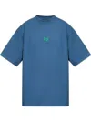Balenciaga Men Laurel Classic T-shirt In Blue