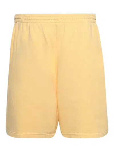 Balenciaga Laurel Elasticated-waistband Shorts In Yellow