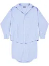 Balenciaga Layered Bb Classic Chemisier Dress In Blue