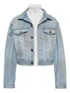 Balenciaga Double Layer Jacket Puffer Jackets Light Blue In Blue