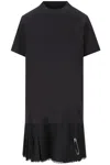 Balenciaga Painted Logo T-shirt Dress In Black