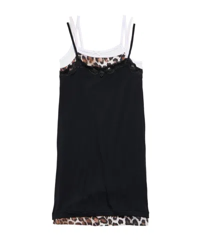 Balenciaga Layered Dress In Black