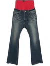Balenciaga Men Layered Jeans In 蓝色