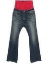 Balenciaga Men Layered Jeans In Blue
