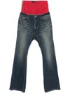 Balenciaga Men Layered Jeans In Blue