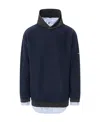 Balenciaga Layered Sweater In Blue