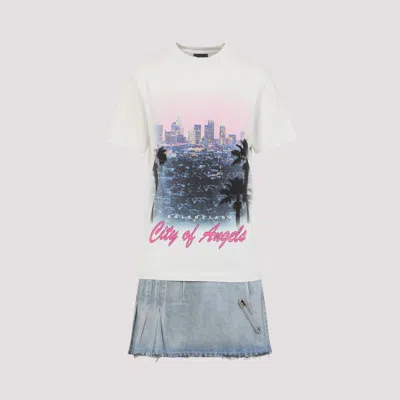 Balenciaga Layered Mini Dress In Blue