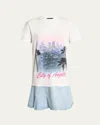 Balenciaga Layered Mini Graphic T-shirt Dress