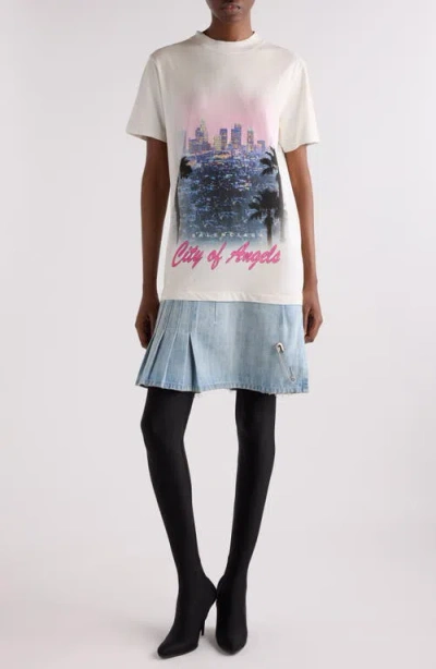 BALENCIAGA BALENCIAGA LAYERED MIXED MEDIA T-SHIRT DRESS